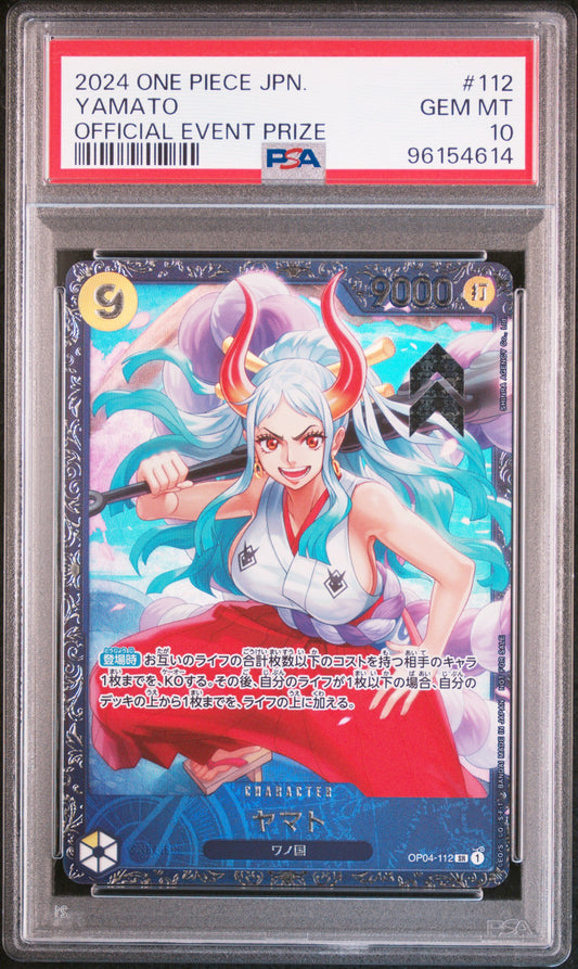 YAMATO OFFICIAL EVENT PRIZE 2024 ONE PIECE JAPANESE PROMOS PSA GEM MT 10