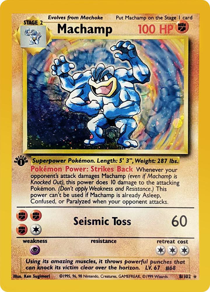 Machamp 1st Ed. (Holo) 8/102 - MP