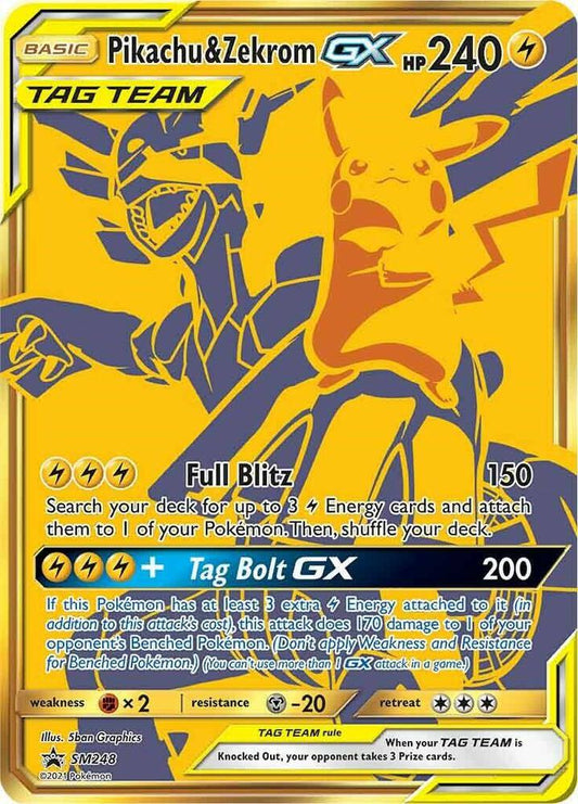 Pikachu & Zekrom GX SM248 - NM