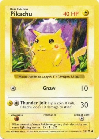 Pikachu (Red Cheeks) 58/102 - MP