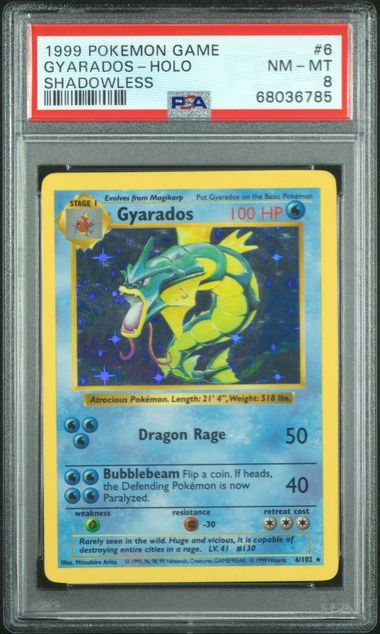 Gyarados Shadowless PSA 8