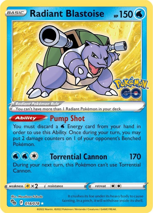 Radiant Blastoise 018/078 - NM
