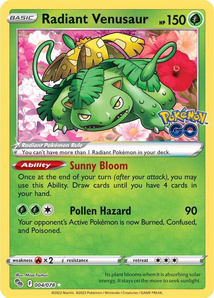 Radiant Venusaur 004/078 - NM