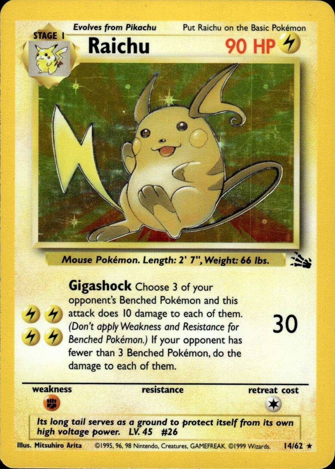 Raichu (Holo) 14/62 - MP