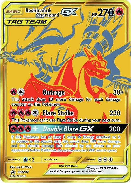 Reshiram & Charizard GX SM247 - NM
