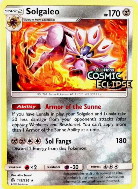 Solgaleo (Prerelease) 142/236 - NM