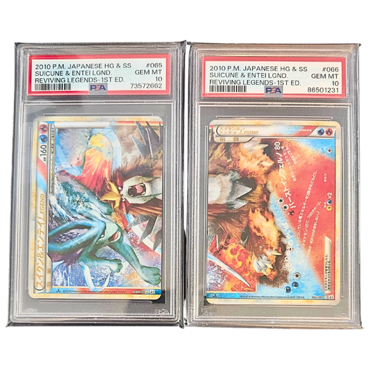 Suicune & Entei Legend Japanese 1st Ed. PSA 10