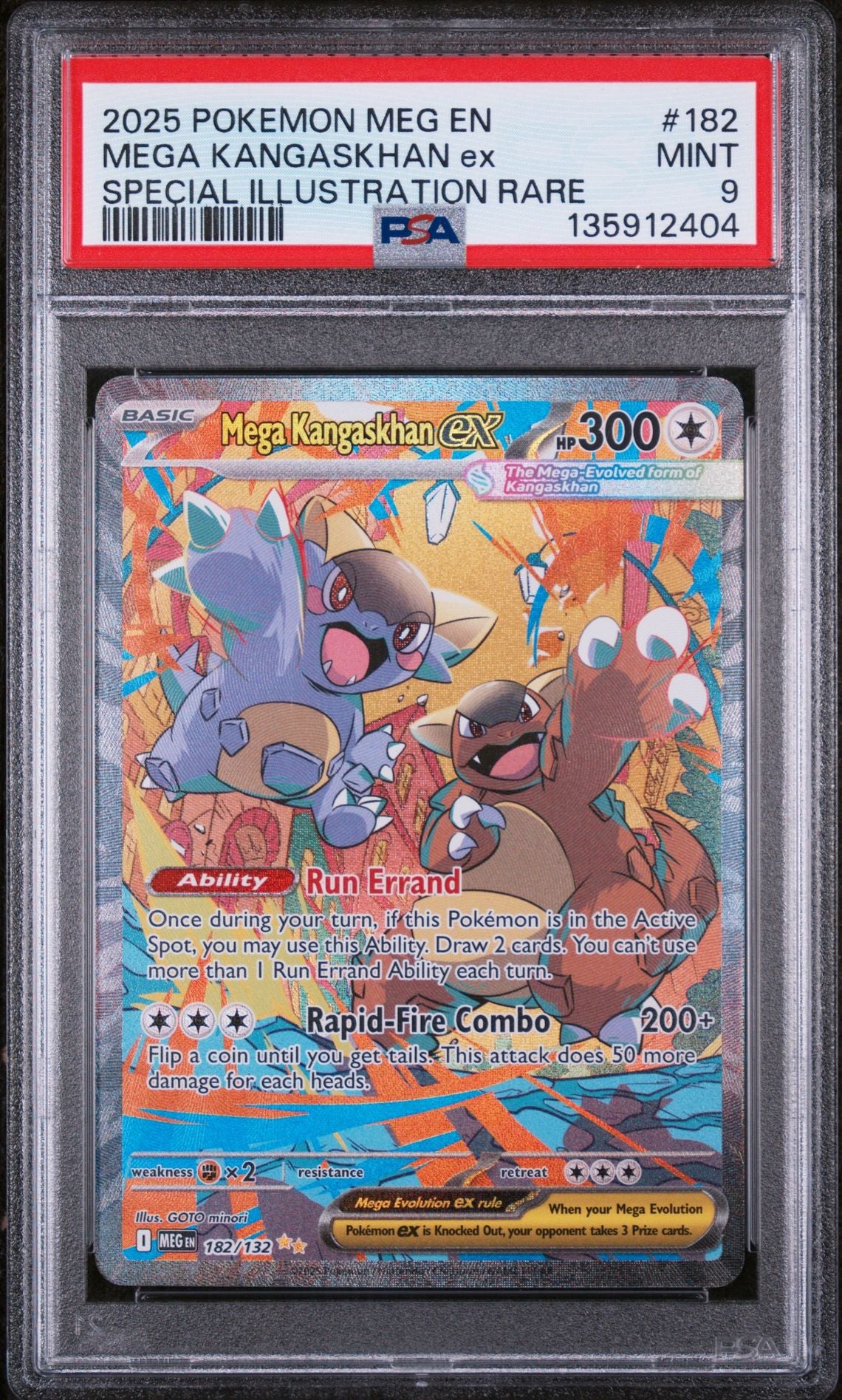 MEGA KANGASKHAN ex SPECIAL ILLUSTRATION RARE 2025 POKEMON MEG EN-MEGA EVOLUTION PSA MINT 9