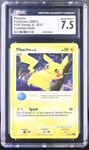 Pikachu Cosmos Holo Pop Series 6 CGC 7.5