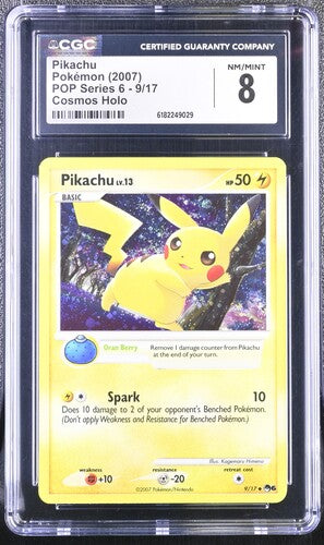 Pikachu Cosmos Holo Pop Series 6 CGC 8