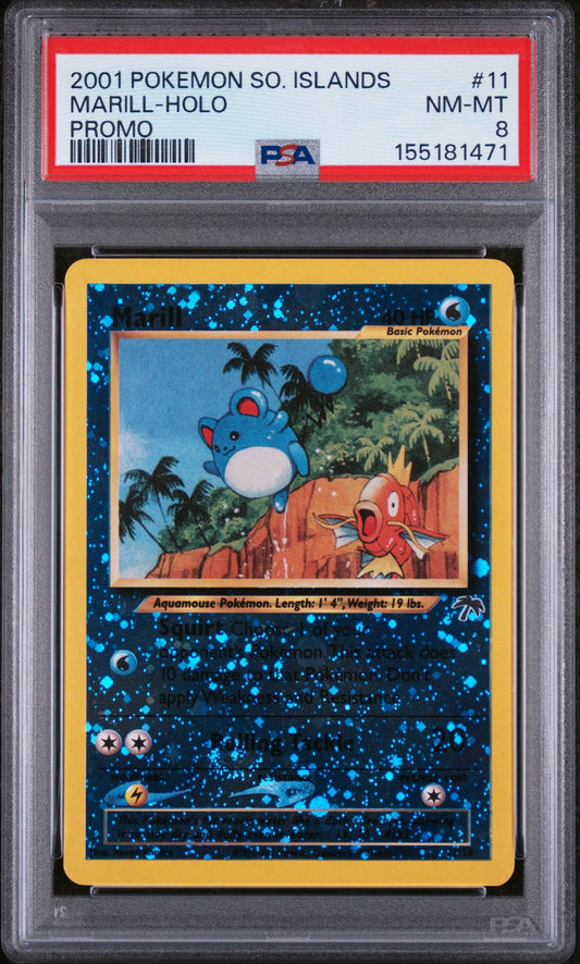 MARILL-HOLO PROMO 2001 POKEMON SOUTHERN ISLANDS PROMO PSA NM-MT 8