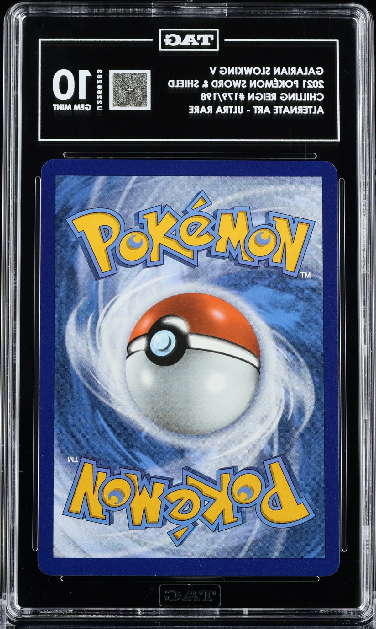 Galarian Slowking V Full Art - Ultra Rare 2021 Pokémon Sword & Shield TAG 10 GEM MINT