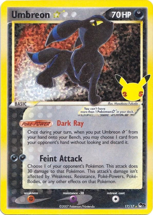 Umbreon GOLD STAR 17/17 - NM