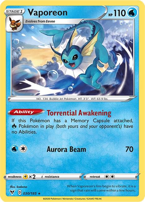 Vaporeon (Holo) 030/185 - NM