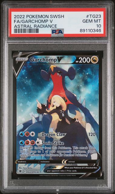 2022 POKEMON SWORD & SHIELD ASTRAL RADIANCE #TG23 FA/GARCHOMP V ASTRAL RADIANCE PSA 10