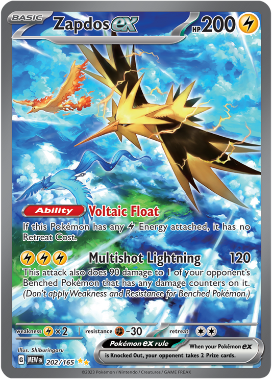 Zapdos EX 202/165 - NM
