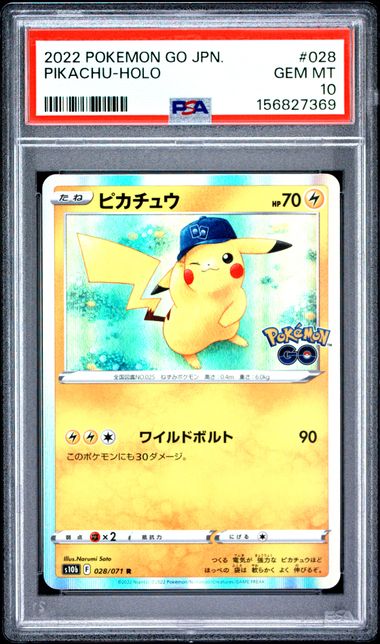2022 Pokémon Go #028 Pikachu - Holo PSA 10