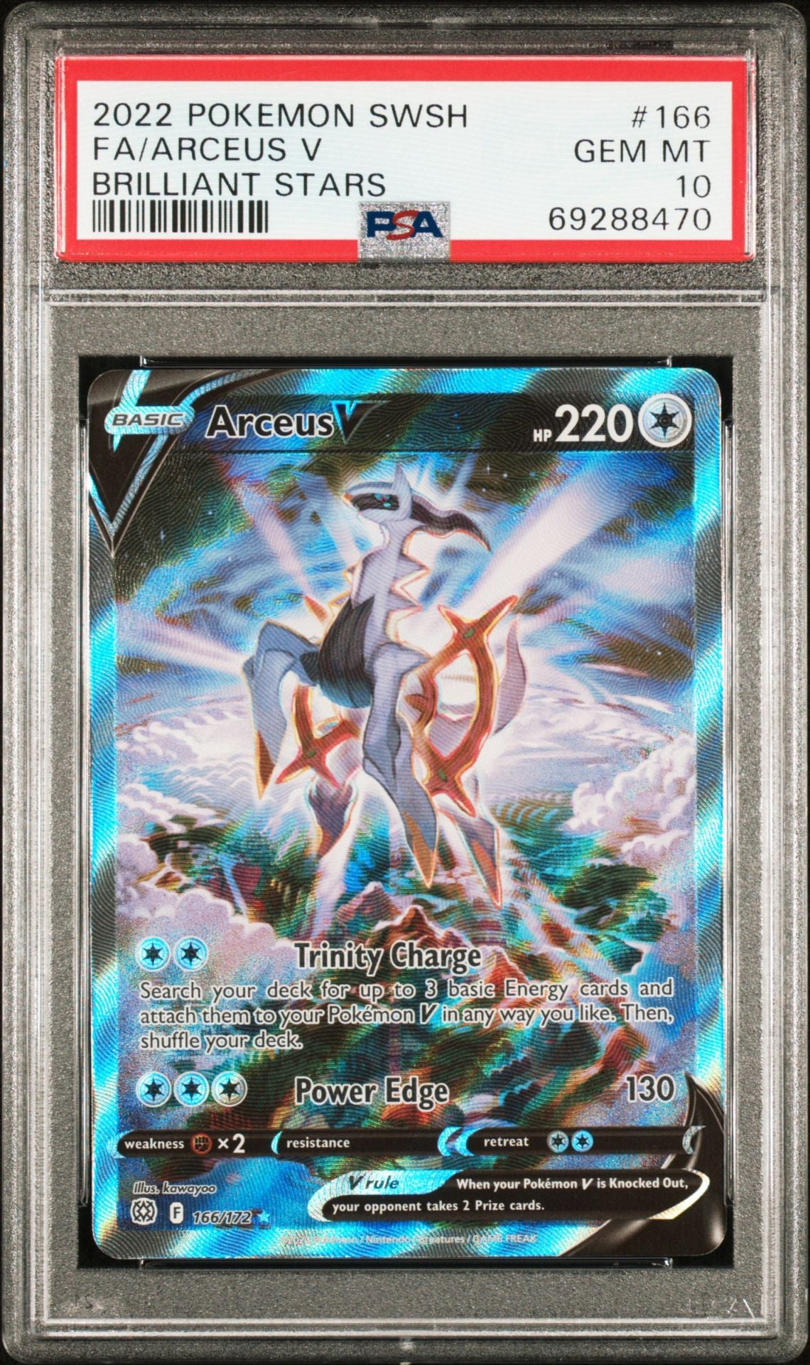 FA/ARCEUS V BRILLIANT STARS 2022 POKEMON SWORD & SHIELD BRILLIANT STARS PSA GEM MT 10