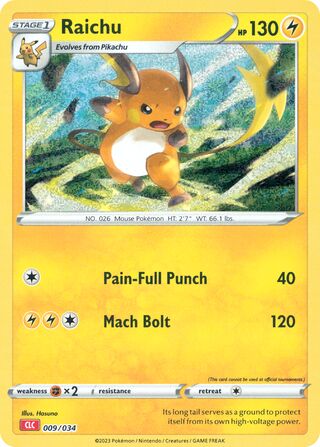 Raichu 009/034 - NM