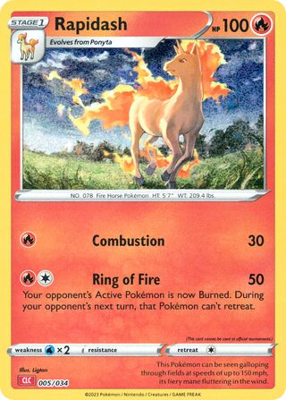 Rapidash 005/034 - NM