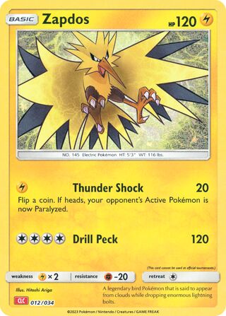 Zapdos 012/034 - NM