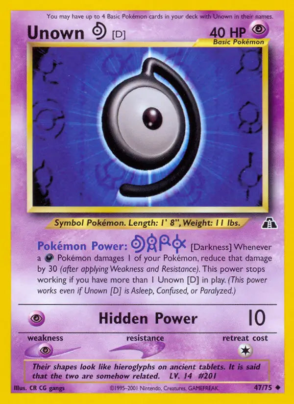 Unown [D] (47/75) (N2)