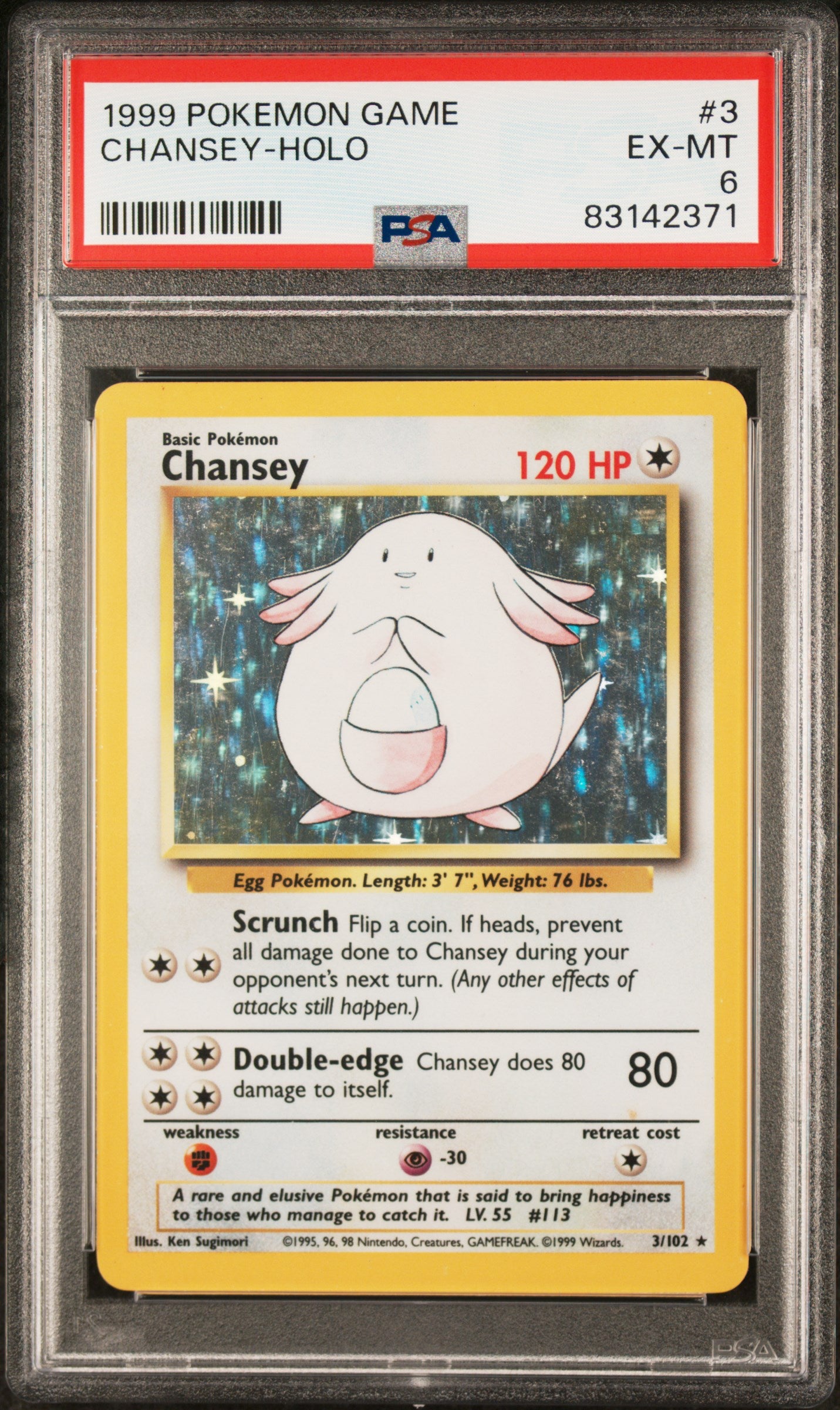 Chansey Holo PSA 6