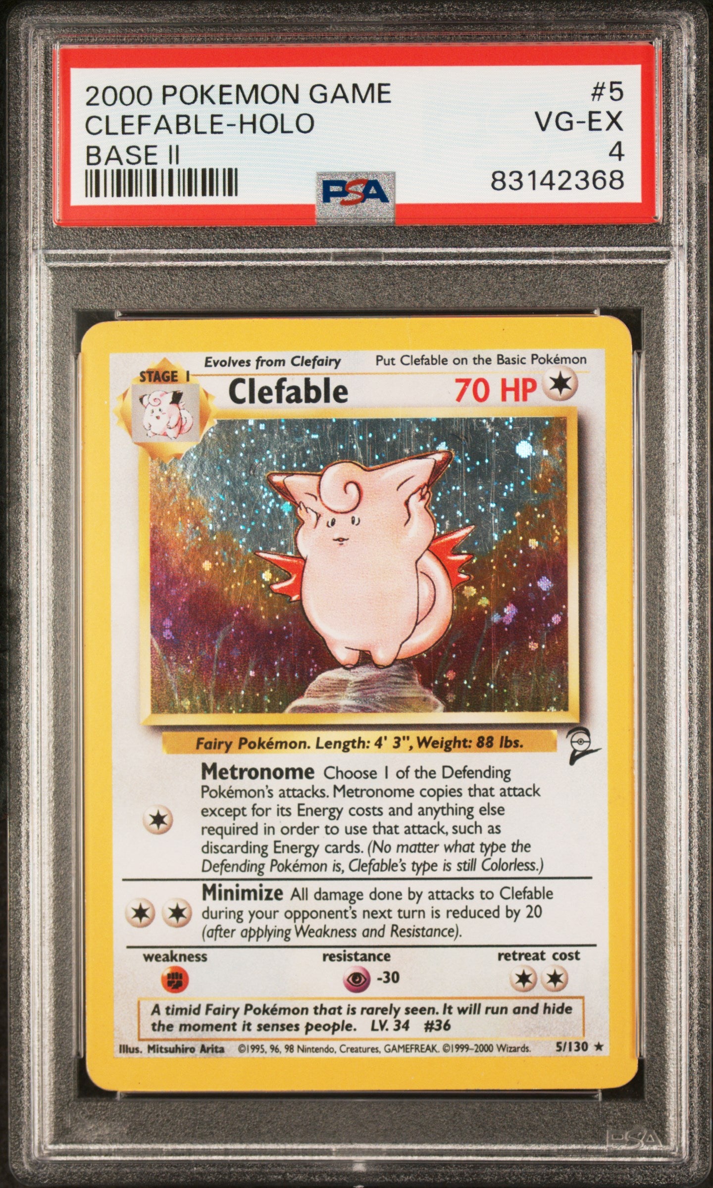 Clefable Holo PSA 4