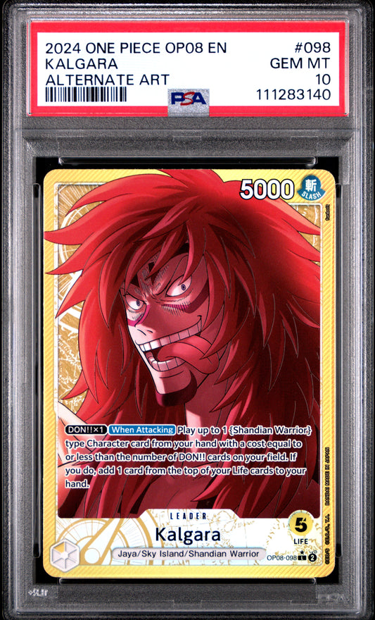 KALGARA ALTERNATE ART 2024 ONE PIECE OP08-TWO LEGENDS PSA GEM MT 10
