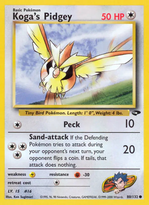 Koga's Pidgey (80) (080/132) (G2)