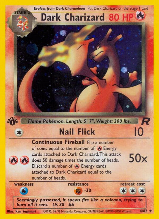 Dark Charizard 1st Ed. (Holo) 4/82 - LP