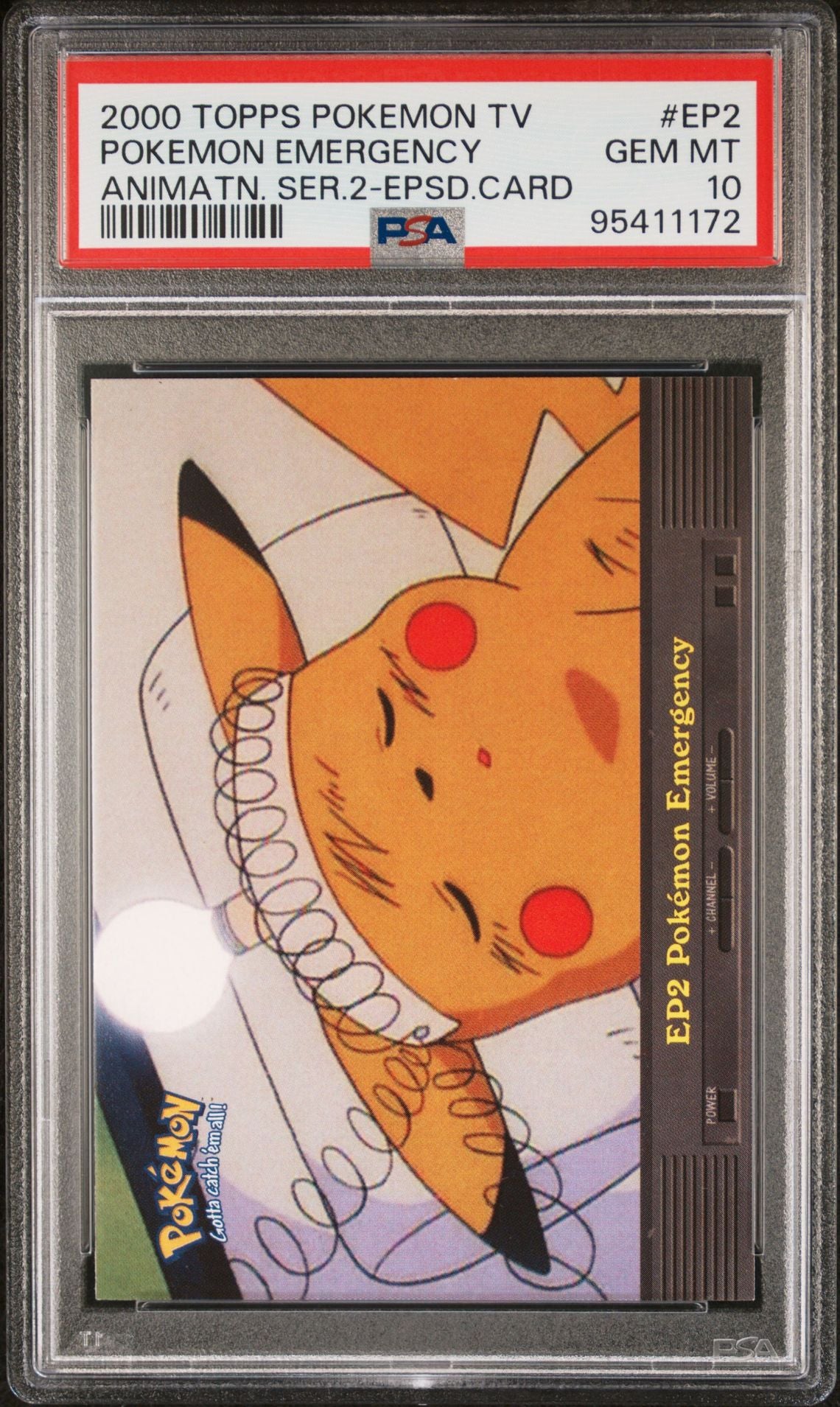 POKEMON EMERGENCY ANIMATN. SER.2-EPSD.CARD 2000 TOPPS POKEMON TV ANIMATION SERIES 2 EPISODE CARDS PSA GEM MT 10