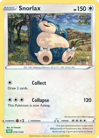 Snorlax 016/034 - NM
