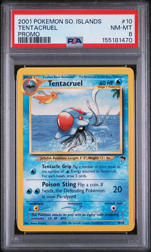 TENTACRUEL PROMO 2001 POKEMON SOUTHERN ISLANDS PROMO PSA NM-MT 8