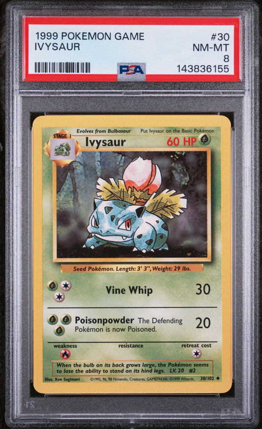 IVYSAUR 1999 POKEMON GAME PSA NM-MT 8