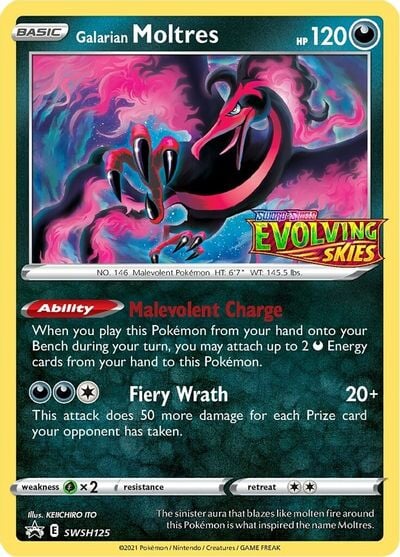 Galarian Moltres (Prerelease) SWSH125 - NM