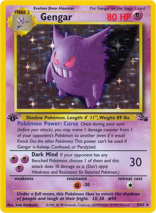 Gengar 1st Ed. (Holo) 5/62 - MP