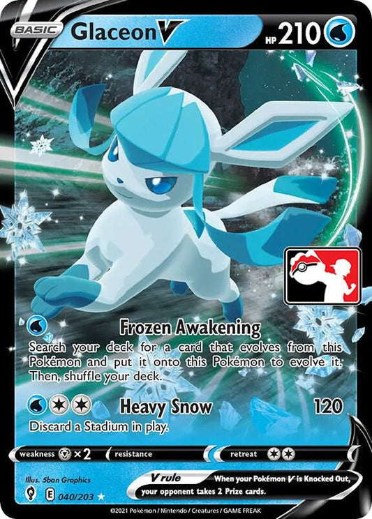 Glaceon V (Prize Pack) 040/203 - NM