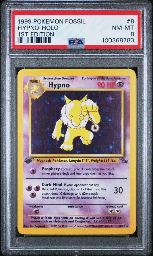 Hypno HOLO 1st Ed. PSA 8