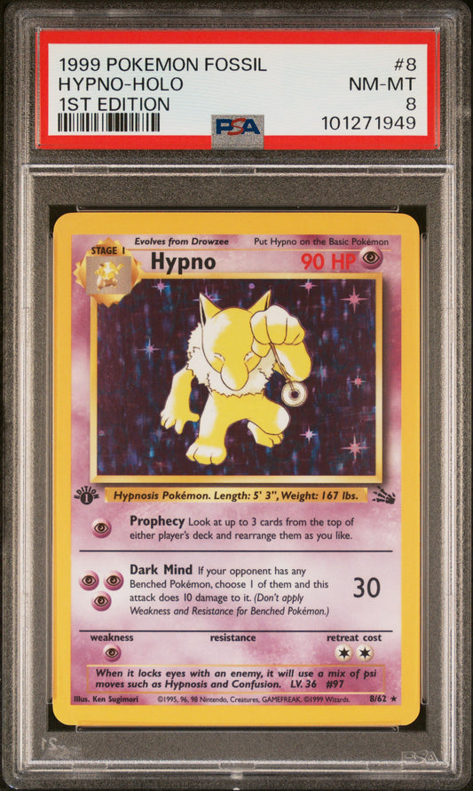 Hypno HOLO 1st Ed. PSA 8
