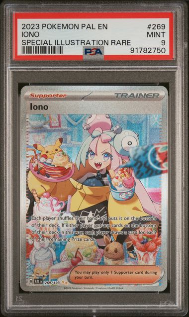 2023 POKEMON PAL EN-PALDEA EVOLVED #269 IONO SPECIAL ILLUSTRATION RARE PSA 9