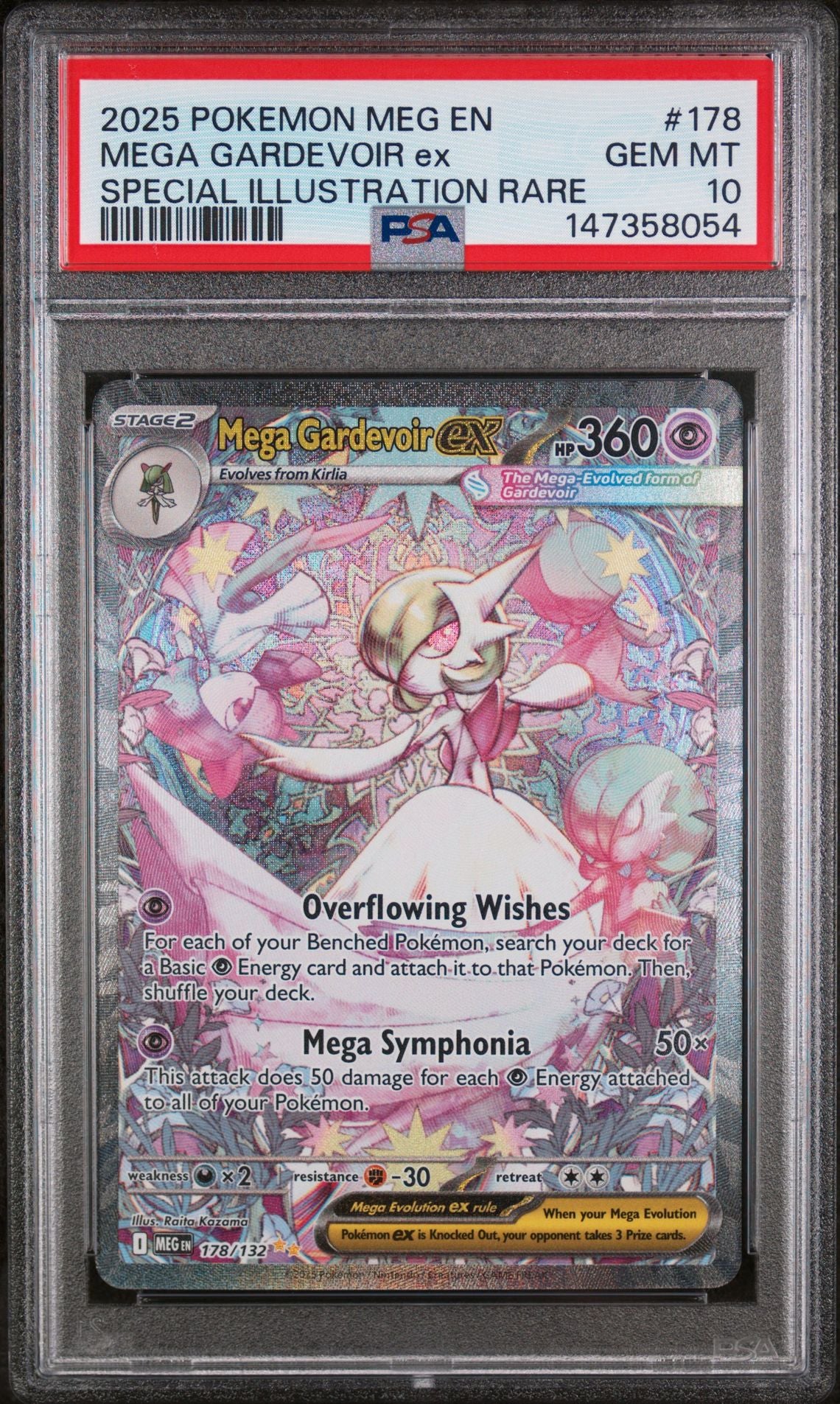 MEGA GARDEVOIR ex SPECIAL ILLUSTRATION RARE 2025 POKEMON MEG EN-MEGA EVOLUTION PSA GEM MT 10