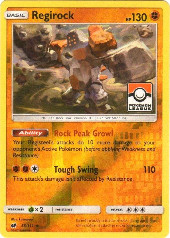 Regirock Promo League Reverse 53/111 - NM