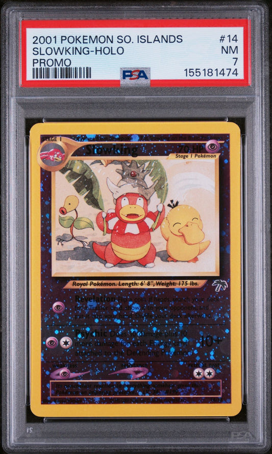 SLOWKING-HOLO PROMO 2001 POKEMON SOUTHERN ISLANDS PROMO PSA NM 7