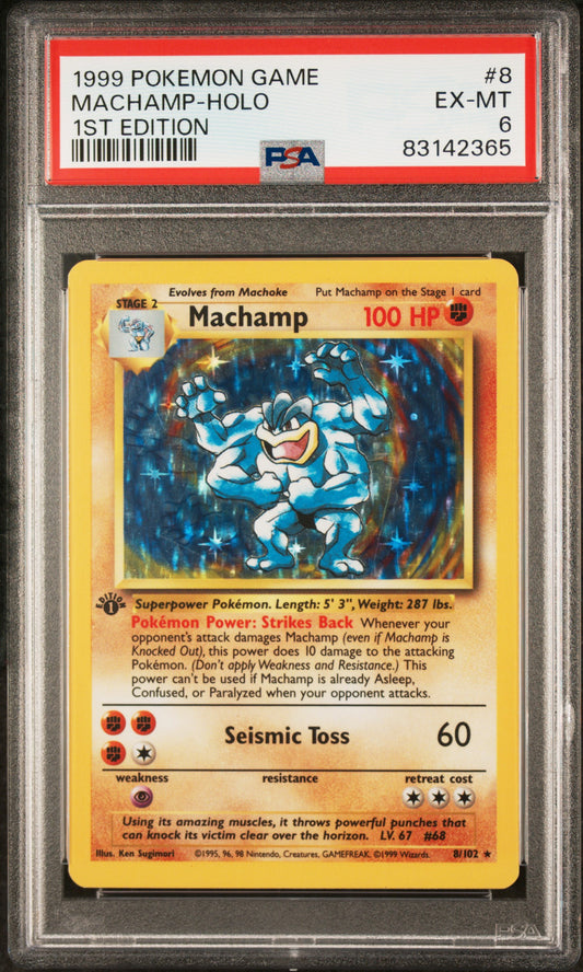 Machamp 1st Ed. Holo PSA 6