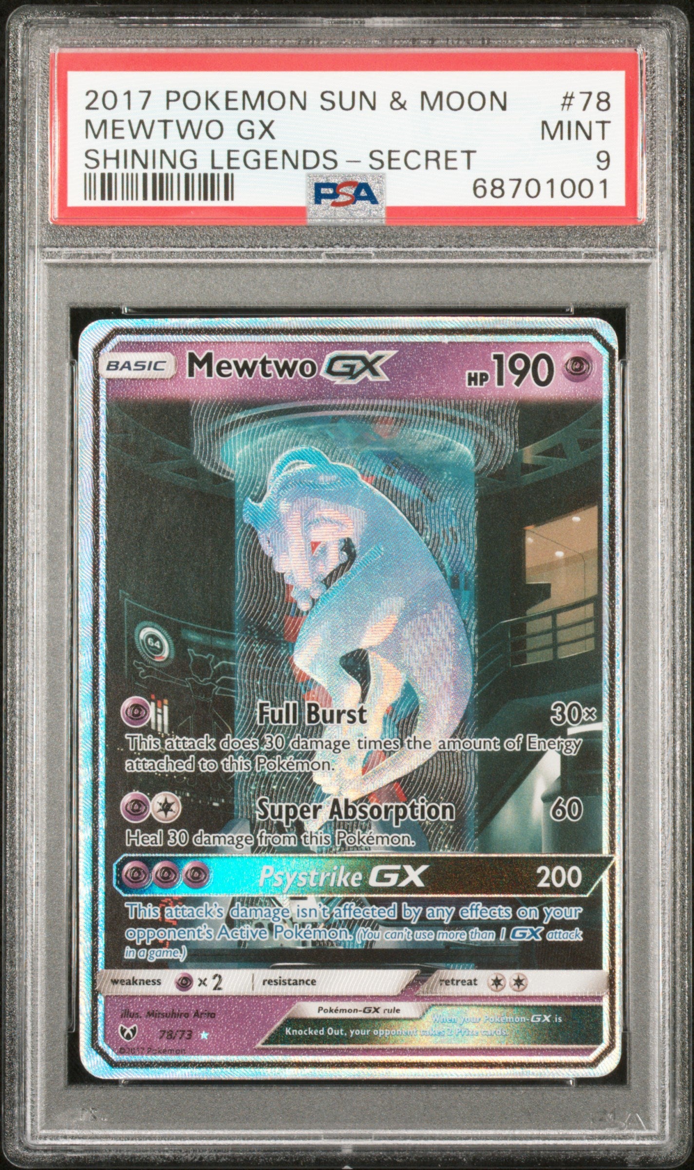 Mewtwo GX PSA 9
