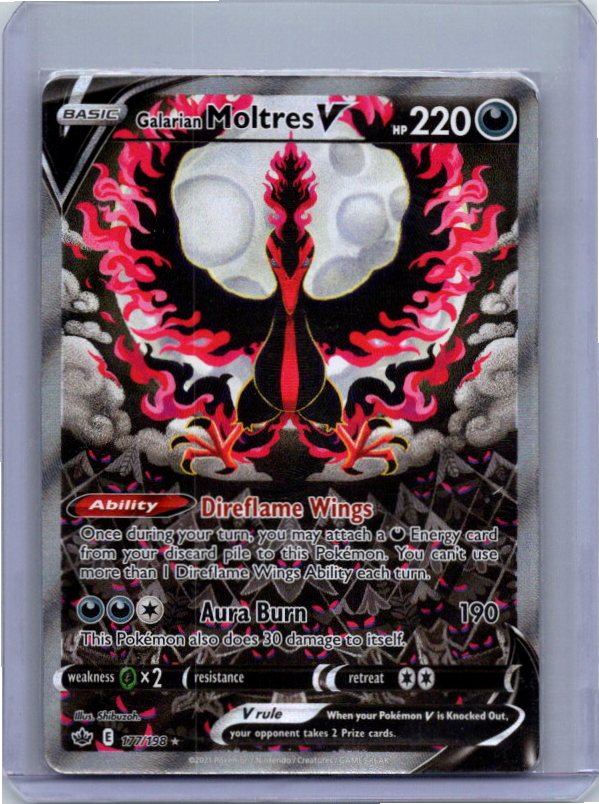 Galarian Moltres V (Alternate Full Art) (177/198) (SWSH06)