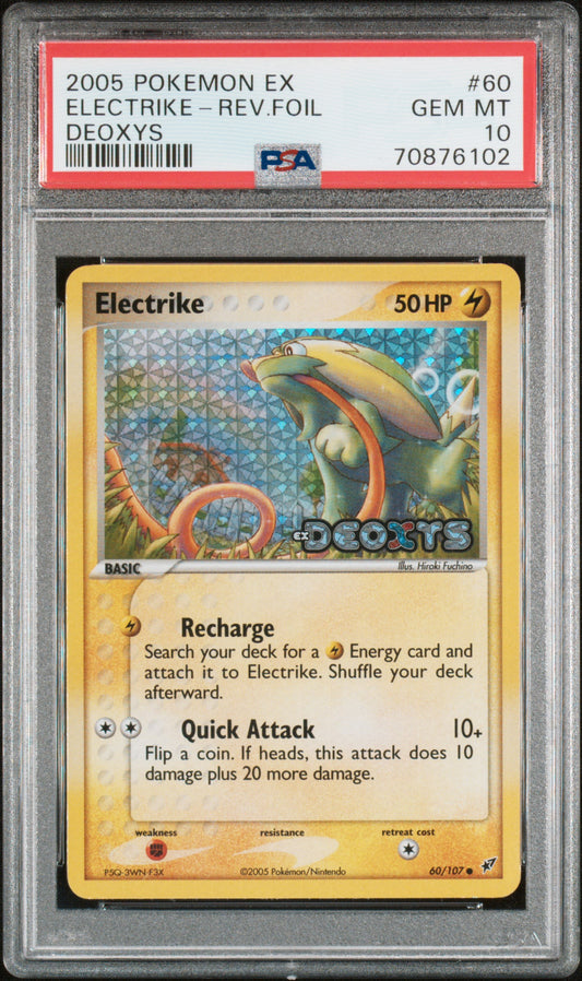 ELECTRIKE-REV.FOIL DEOXYS 2005 POKEMON EX DEOXYS PSA GEM MT 10
