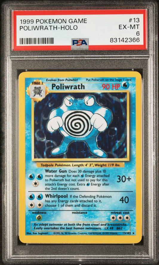 Poliwrath Holo PSA 6