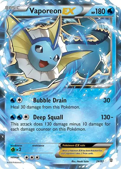 Vaporeon EX 24/83 - LP